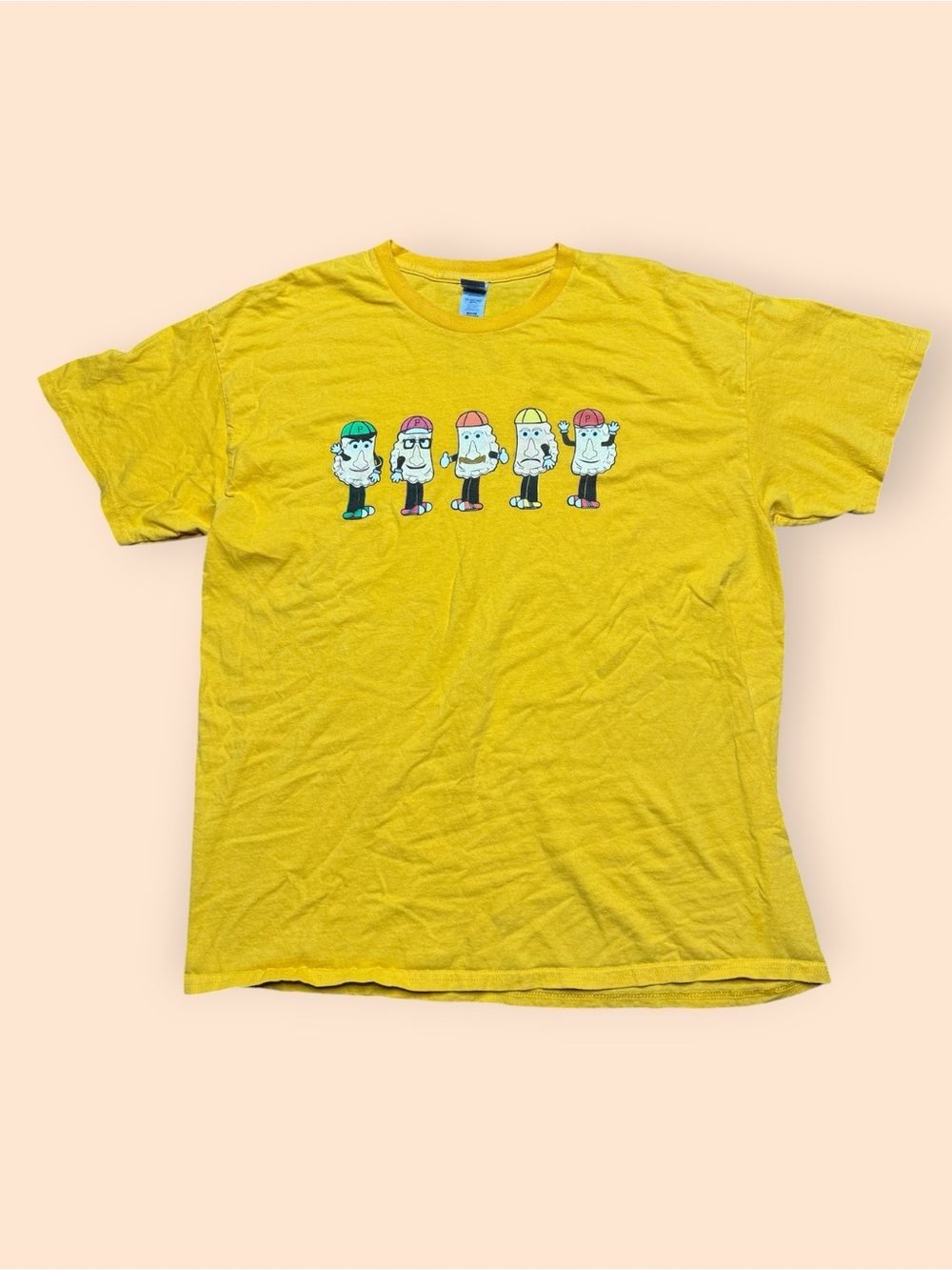 Pittsburgh Pirates Pierogi T Shirt Men’s XL Yellow SGA 5-13-21